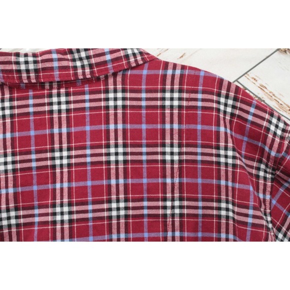 Polo Ralph Lauren Pajama Top Mens Medium Sleepwear Red Plaid Button Up Sleepwear - Picture 4 of 8